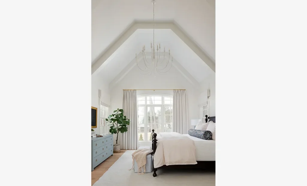 The Ashford 2 features a custom interior design bedroom from Cristi Holcombe Interiors in Alpharetta, GA