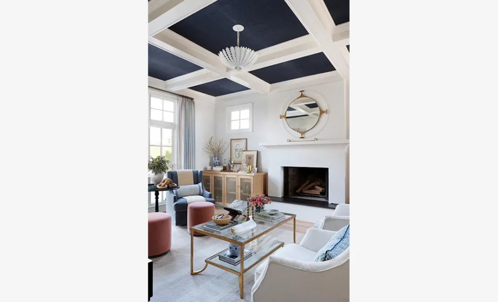 The Ashford 2 features a custom interior design living room from Cristi Holcombe Interiors in Alpharetta, GA