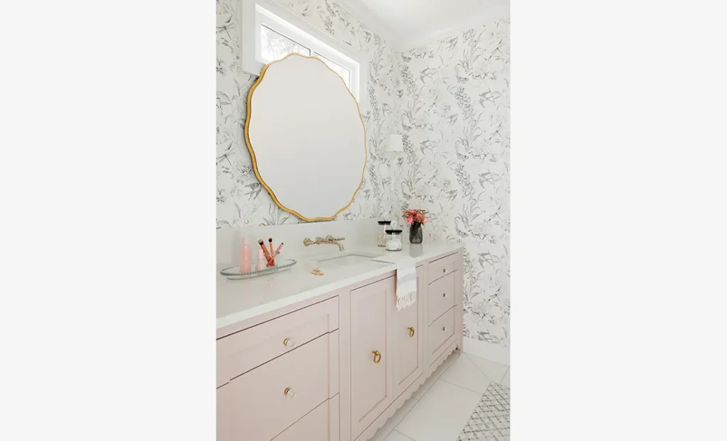 The Ashford 2 features a custom interior design bathroom from Cristi Holcombe Interiors in Alpharetta, GA