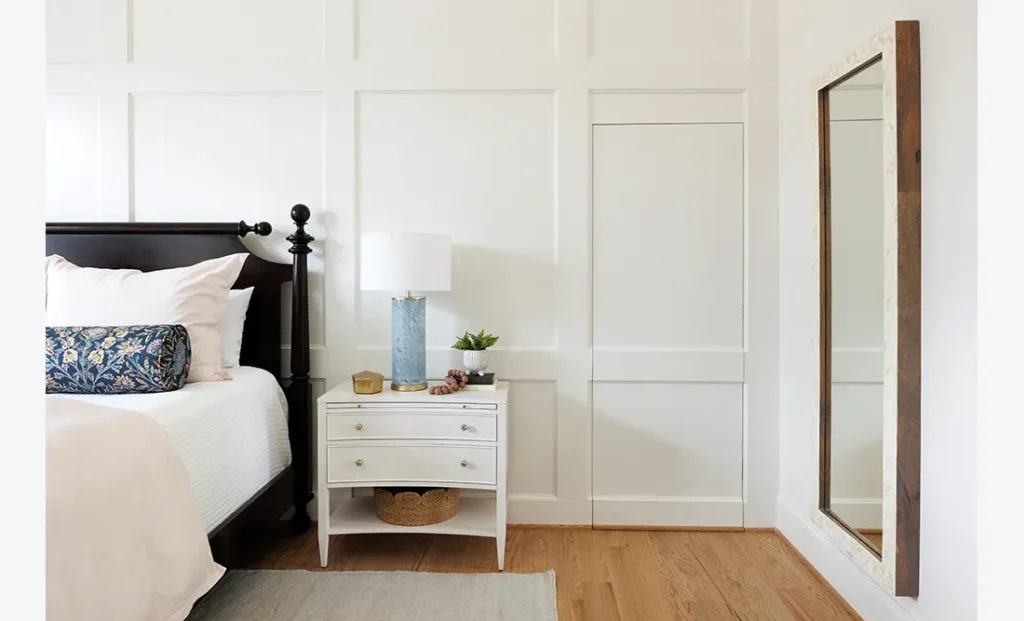 The Ashford 2 features a custom interior design bedroom from Cristi Holcombe Interiors in Alpharetta, GA
