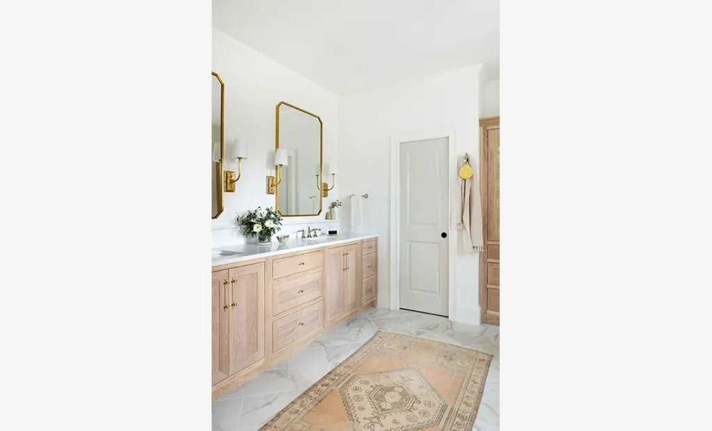 The Ashford 2 features a custom interior design bathroom from Cristi Holcombe Interiors in Alpharetta, GA