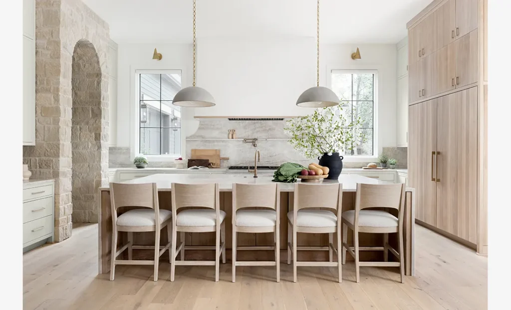The Riverwood features a custom interior design kitchen from Cristi Holcombe Interiors in Alpharetta, GA