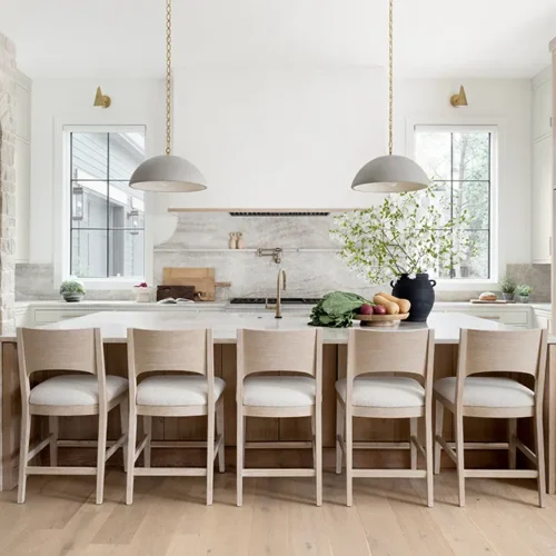 The Riverwood features a custom interior design kitchen from Cristi Holcombe Interiors in Alpharetta, GA
