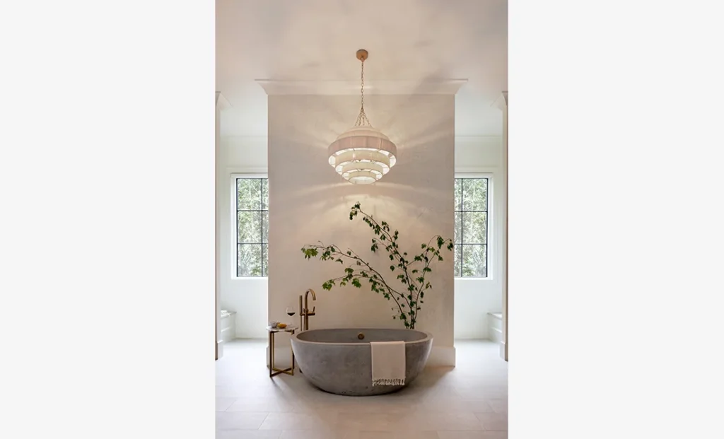 The Riverwood features a custom interior design bathroom from Cristi Holcombe Interiors in Alpharetta, GA