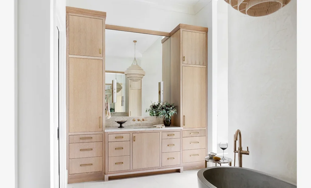 The Riverwood features a custom interior design bathroom from Cristi Holcombe Interiors in Alpharetta, GA