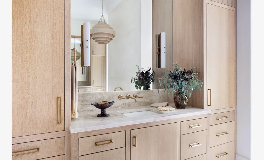 The Riverwood features a custom interior design bathroom from Cristi Holcombe Interiors in Alpharetta, GA