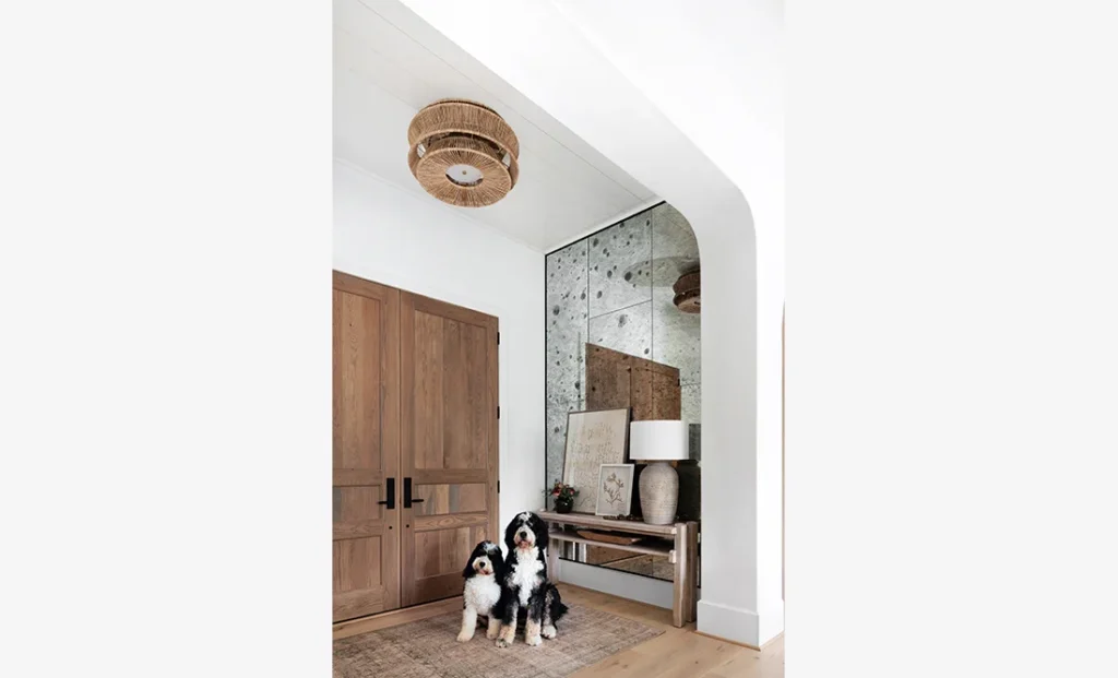The Riverwood features a custom interior design foyer from Cristi Holcombe Interiors in Alpharetta, GA