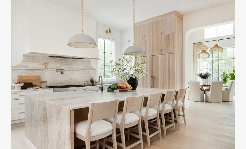 The Riverwood features a custom interior design kitchen from Cristi Holcombe Interiors in Alpharetta, GA