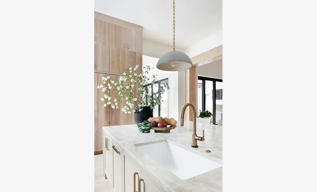 The Riverwood features a custom interior design kitchen from Cristi Holcombe Interiors in Alpharetta, GA