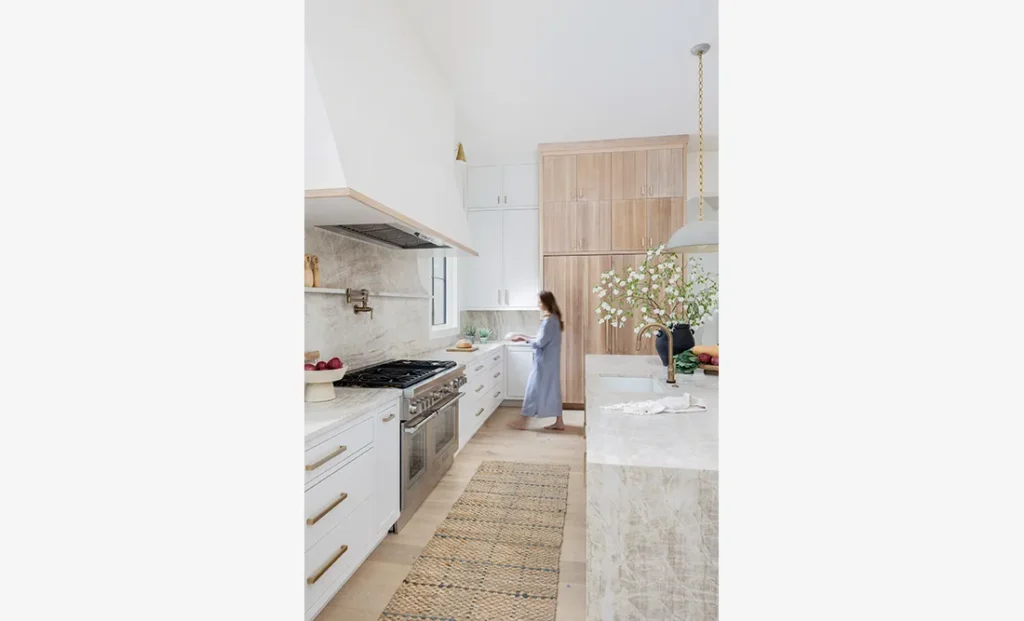 The Riverwood features a custom interior design kitchen from Cristi Holcombe Interiors in Alpharetta, GA